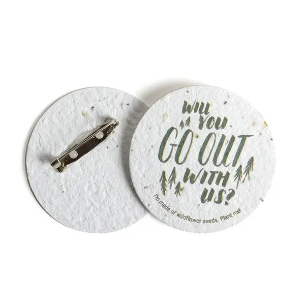Custom Seed Paper Badge Pin Bloomin