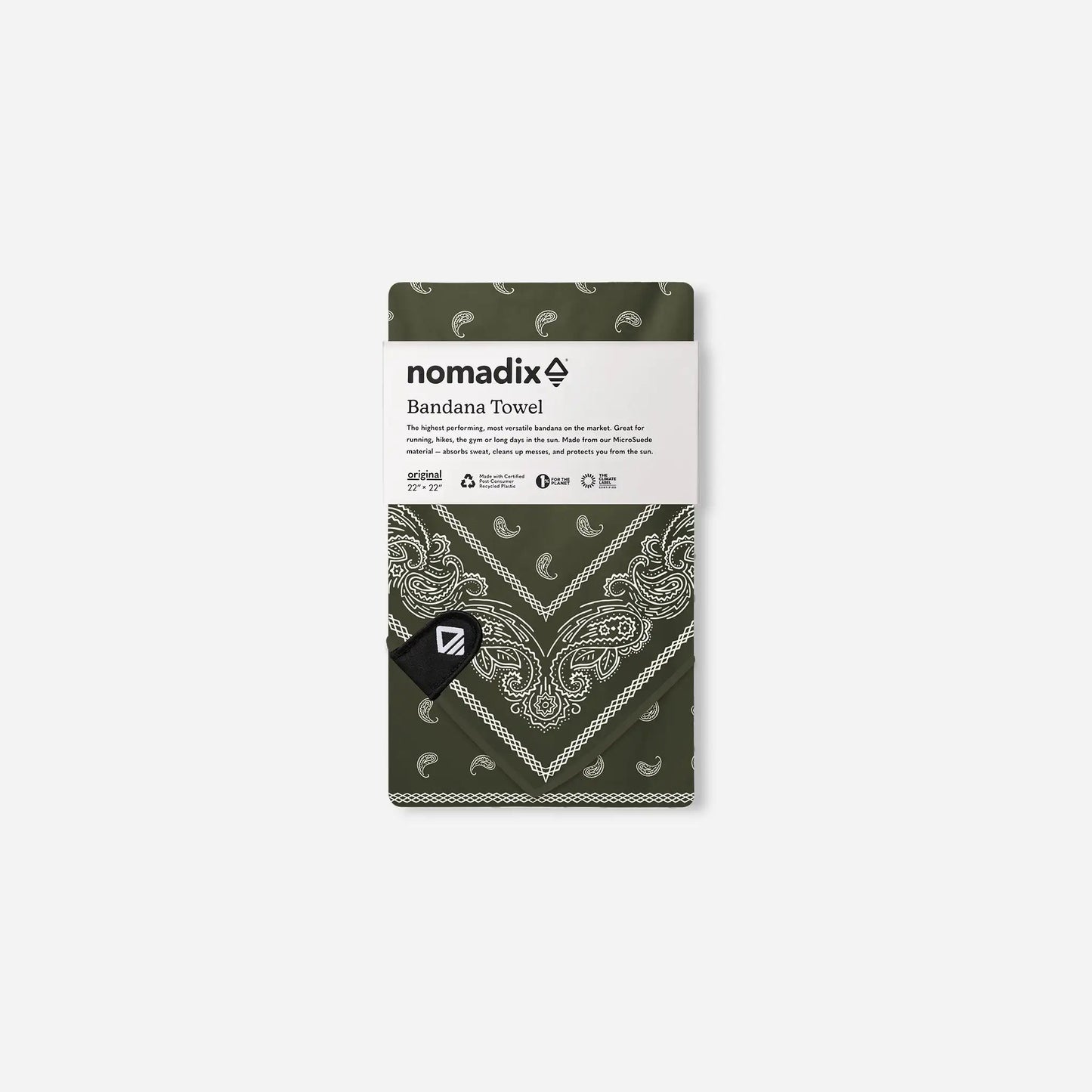 Bandana Towel: Paisley Forest Green Nomadix