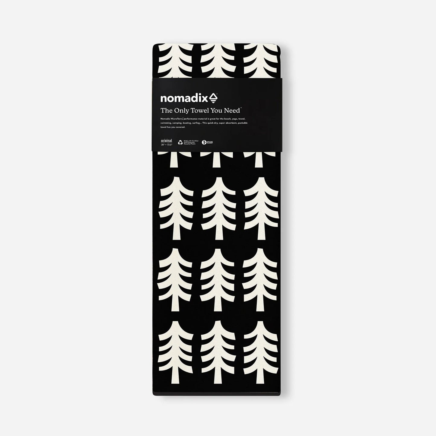 Original Towel: Fresh Pines Black and Tan Nomadix