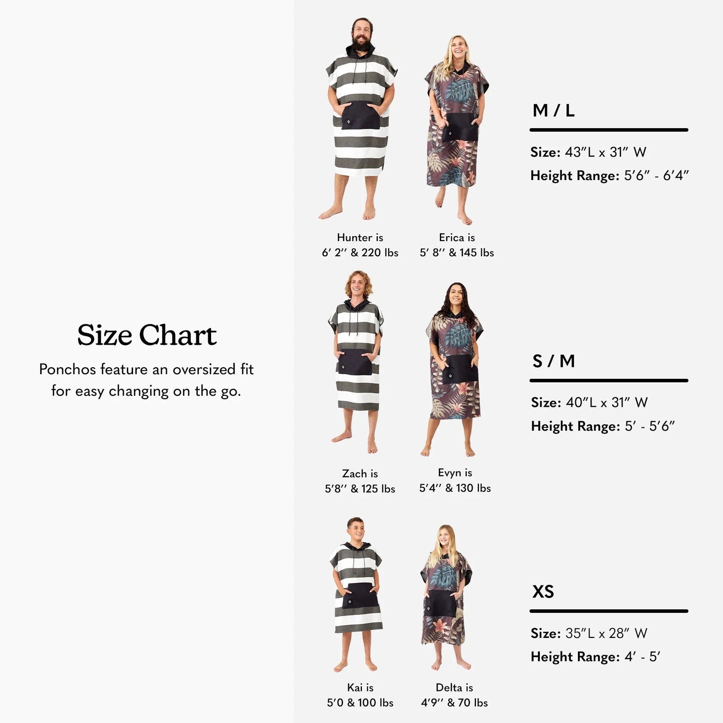 Changing Poncho: Stripes Noll Black Nomadix