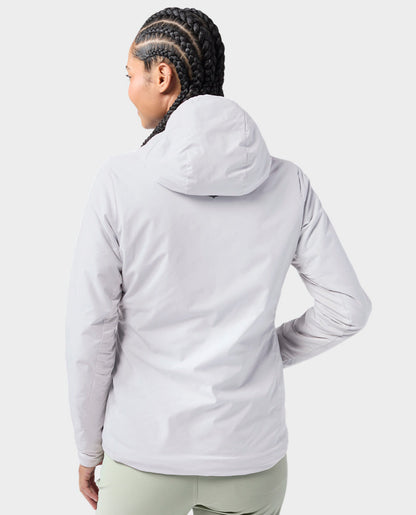 Stio Women's Fernos Insulated Hooded Jacket in Quiet Gray