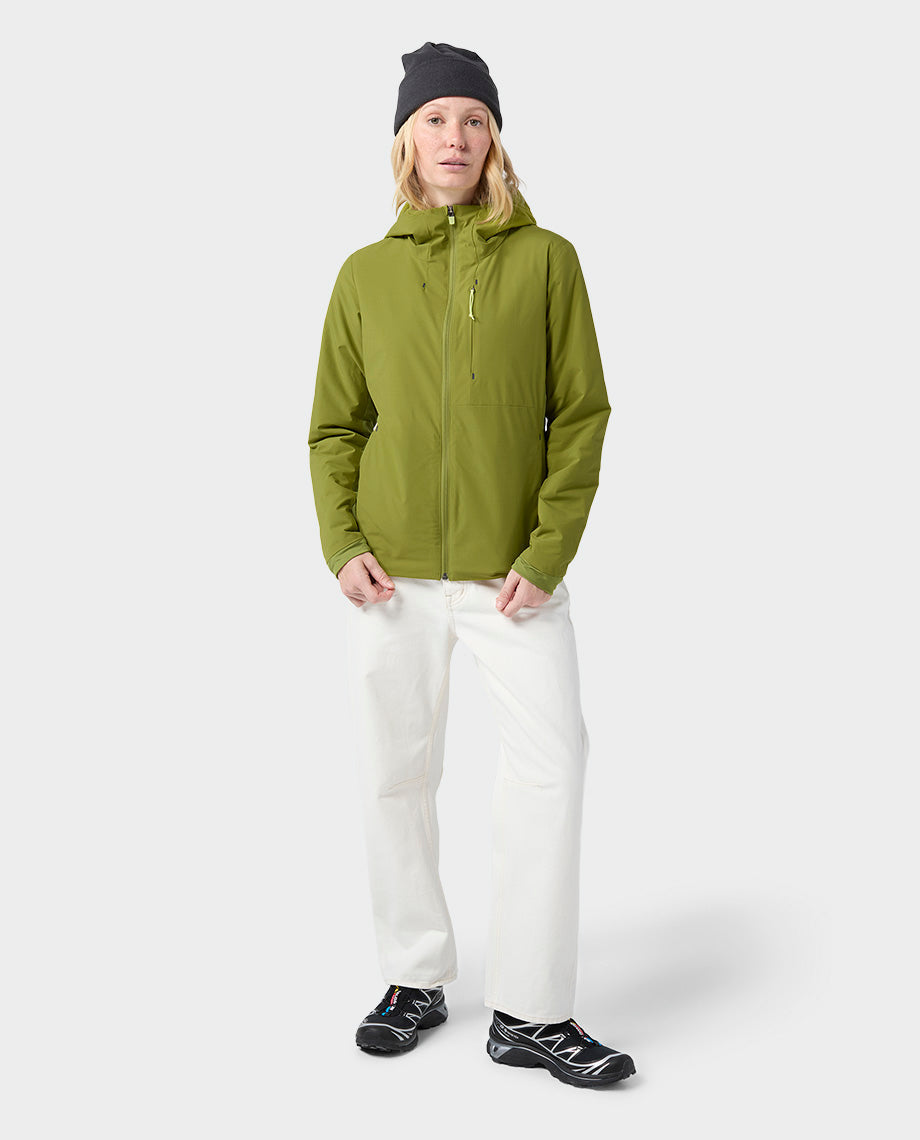 Stio Women's Fernos Insulated Hooded Jacket in Seedling
