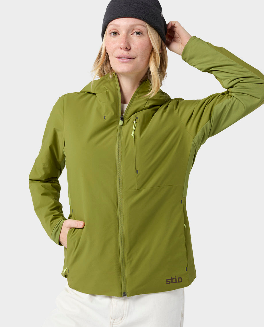Stio Women's Fernos Insulated Hooded Jacket in Seedling
