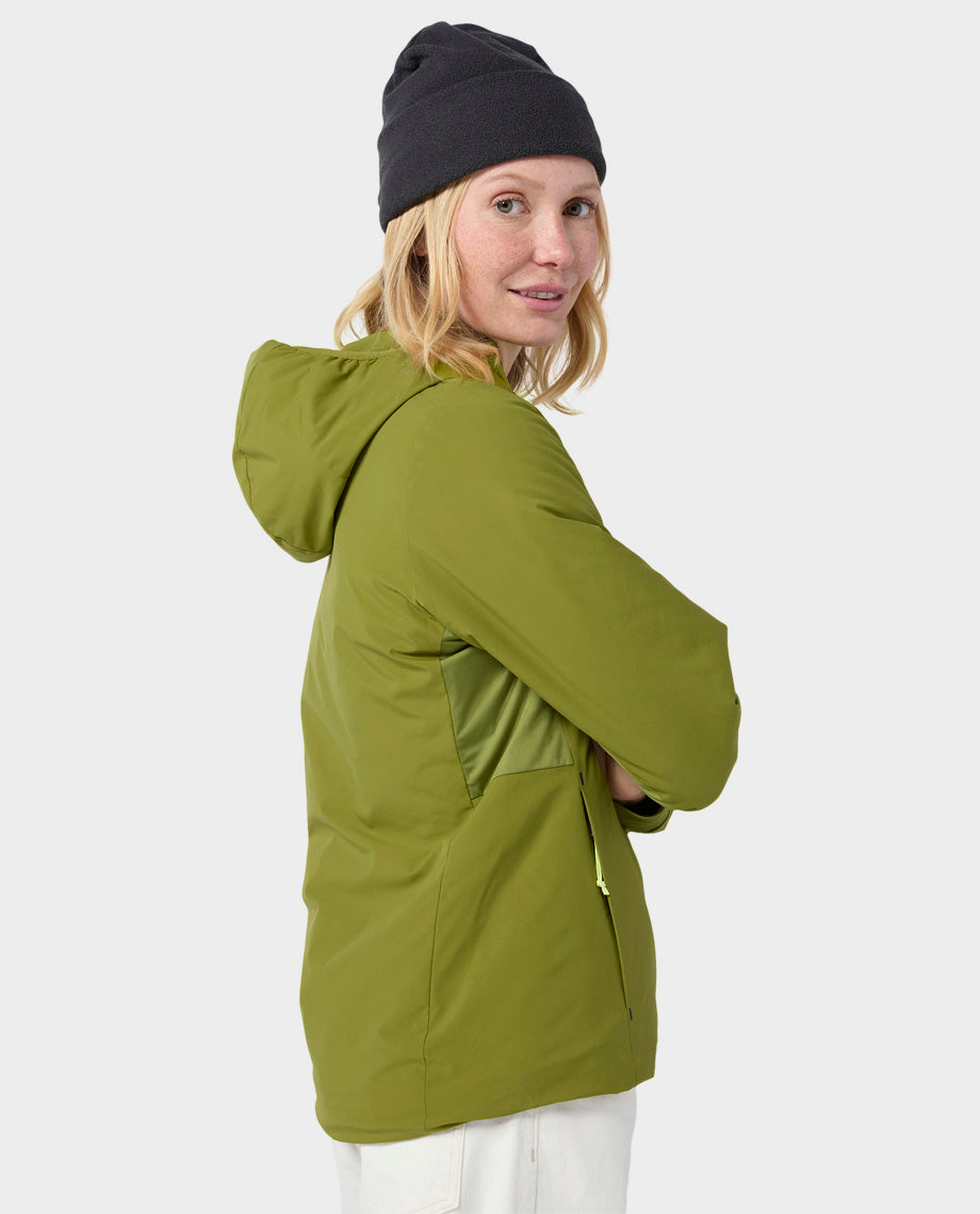 Stio Women's Fernos Insulated Hooded Jacket in Seedling