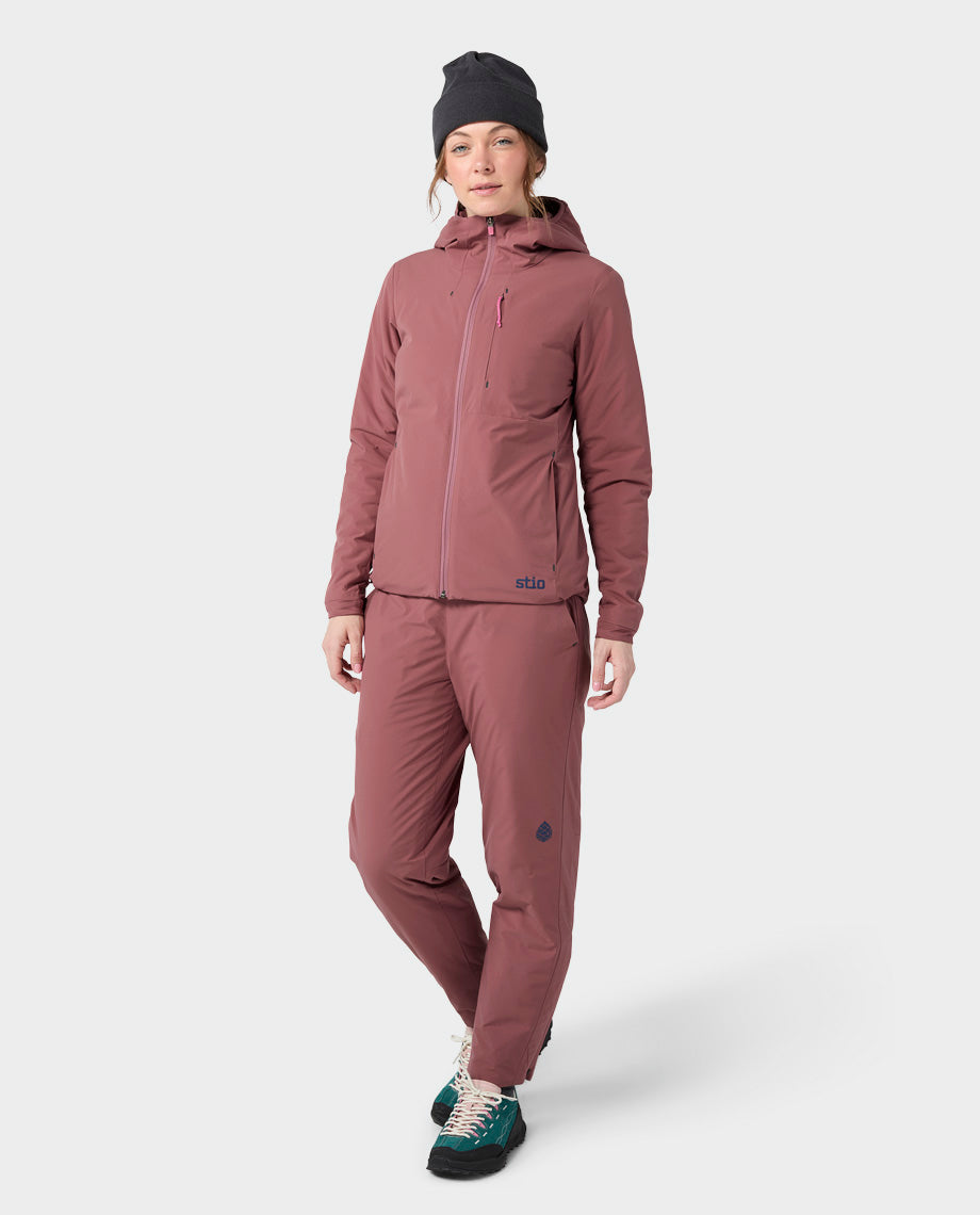 Stio Women's Fernos Insulated Hooded Jacket in Sierra Mauve