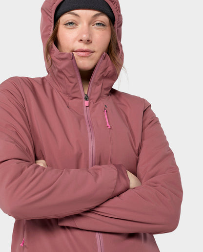 Stio Women's Fernos Insulated Hooded Jacket in Sierra Mauve