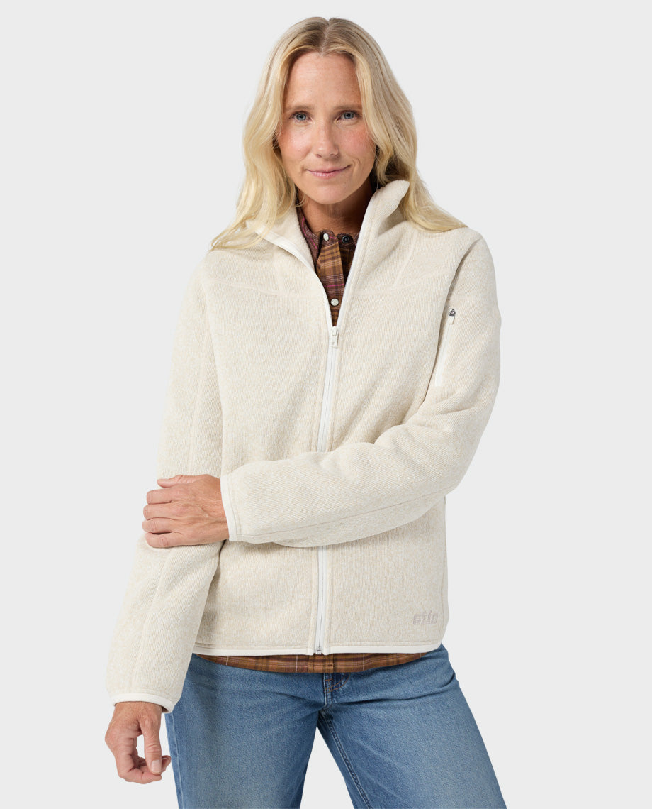 Stio Women's Sweetwater Fleece Jacket in Mountain Goat Heather