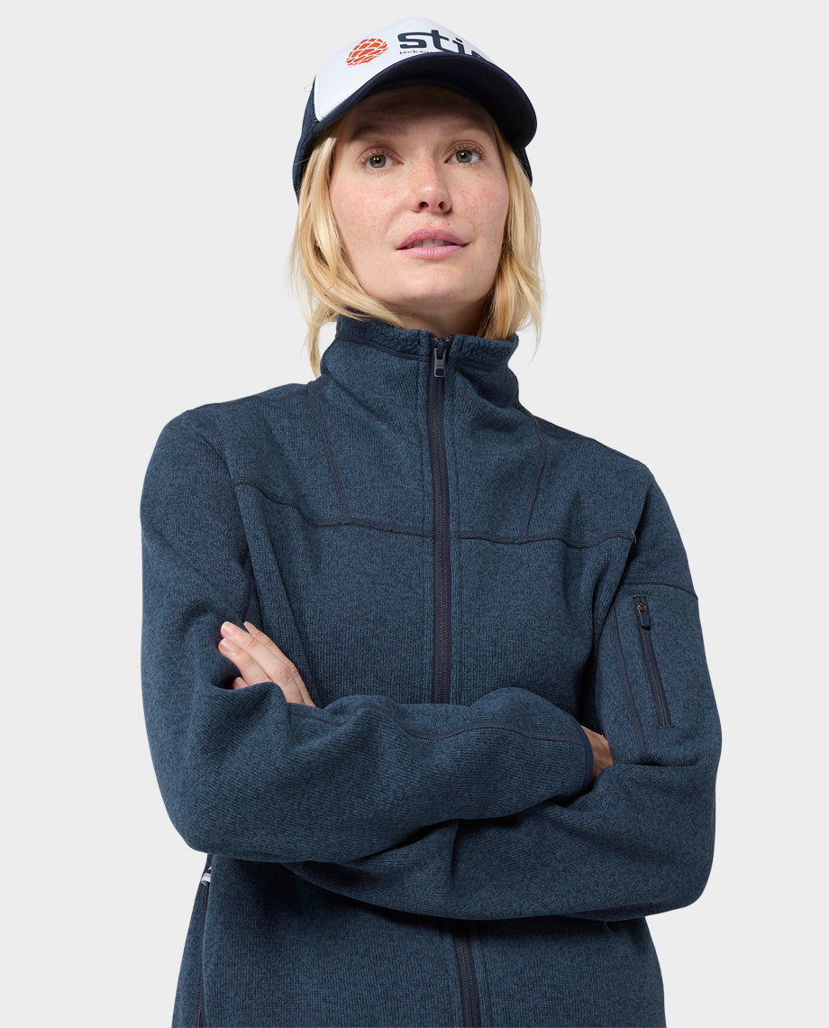 Stio Women's Sweetwater Fleece Jacket in Mountain Shadow Heather