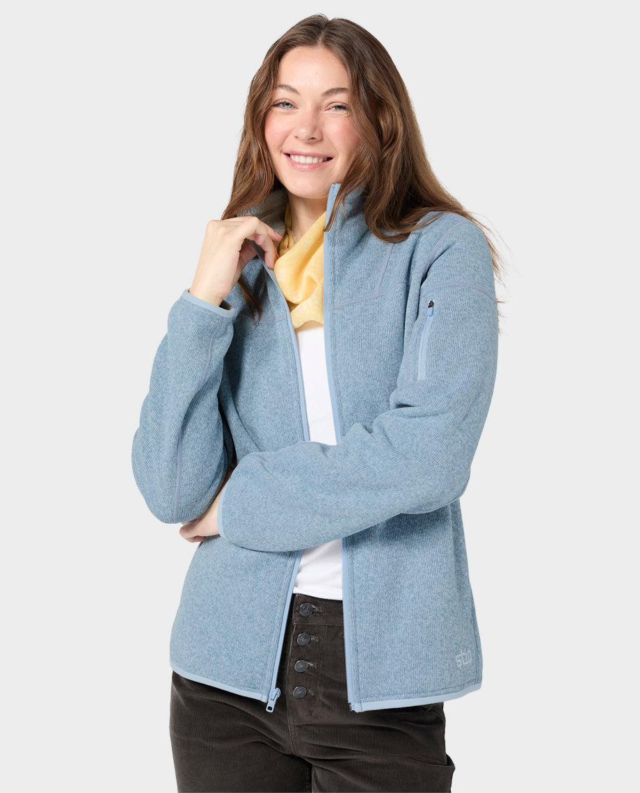 Stio Women's Sweetwater Fleece Jacket in Blue Heron Heather