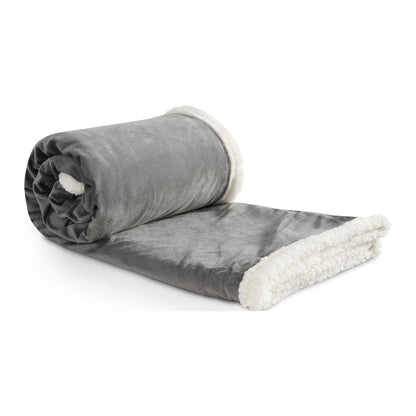 100% Recycled PET Custom Sherpa Blanket - EarthHero Corporate Gifting and Custom Swag