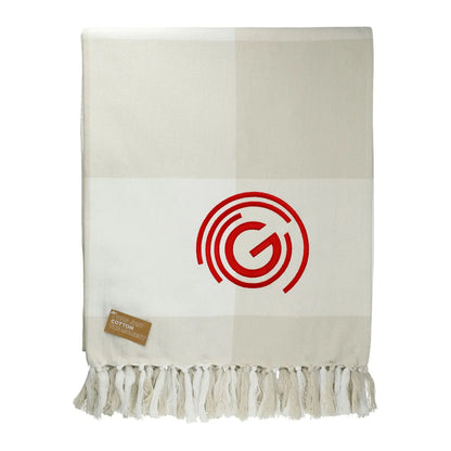 Organic Cotton Check Throw Blanket - EarthHero Corporate Gifting and Custom Swag