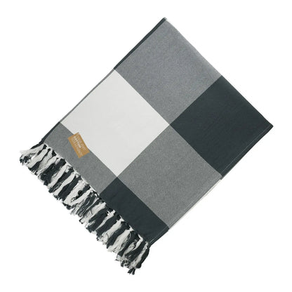 Organic Cotton Check Throw Blanket - EarthHero Corporate Gifting and Custom Swag