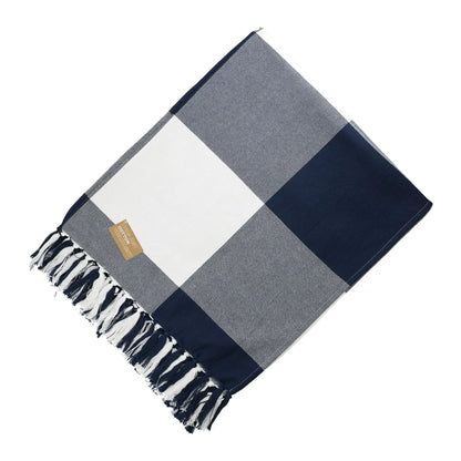 Organic Cotton Check Throw Blanket - EarthHero Corporate Gifting and Custom Swag