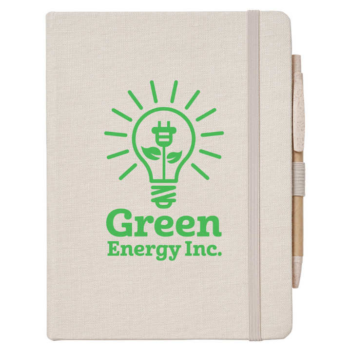 Hemp Journal and Pen - EarthHero Corporate Gifting and Custom Swag
