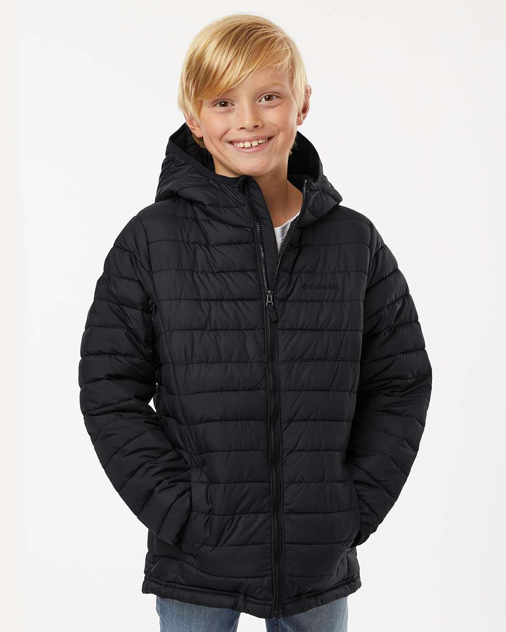 Columbia Youth Powder Lite II Hooded Jacket - front