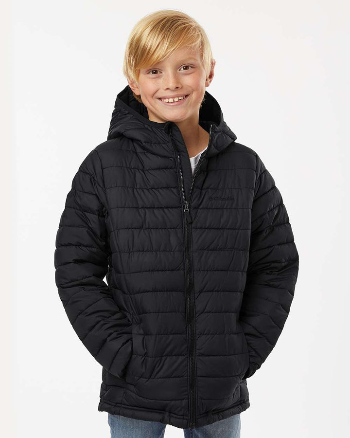 Columbia Youth Powder Lite II Hooded Jacket - front