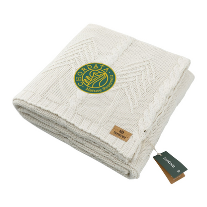 Organic Cotton Cable Blanket - EarthHero Corporate Gifting and Custom Swag