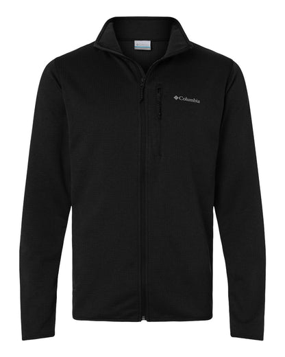 Columbia Men's Essential Hike Grid Fleece Full-Zip - flat front