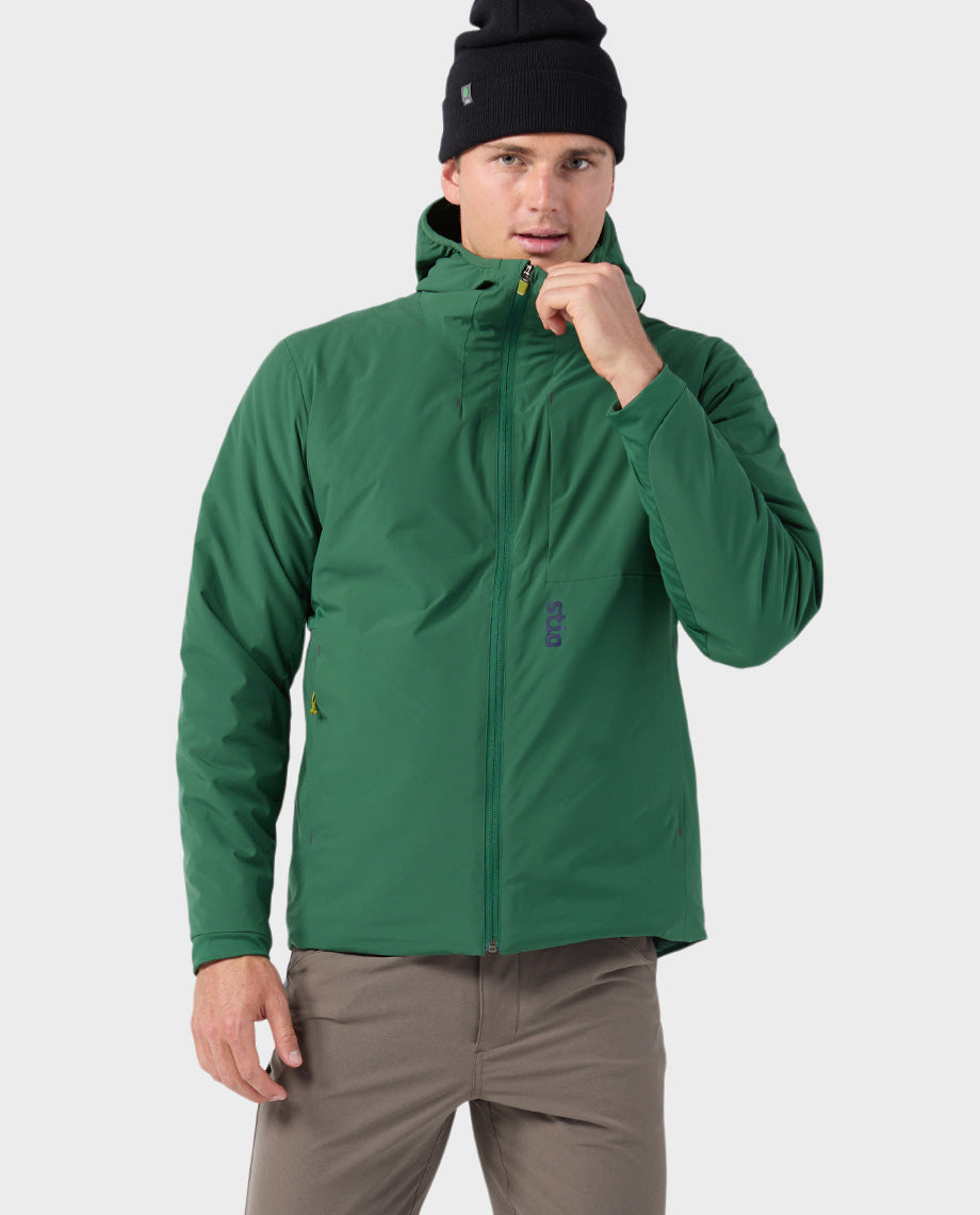 Stio Men's Fernos Insulated Hooded Jacket in Forestline