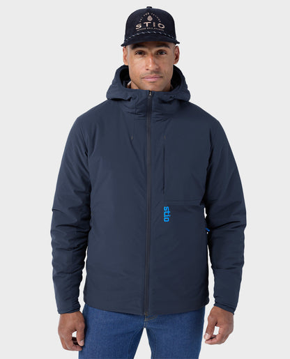 Stio Men's Fernos Insulated Hooded Jacket in Mountain Shadow
