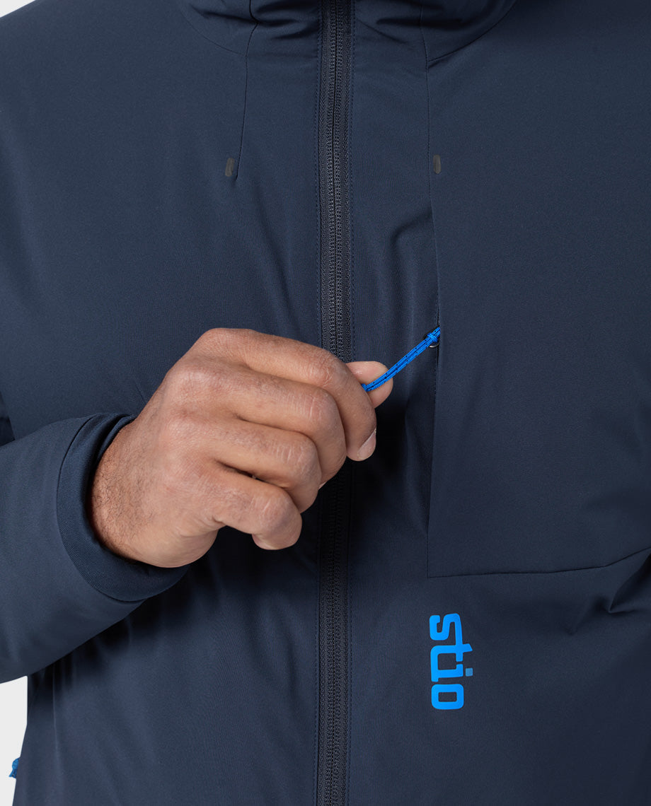 Stio Men's Fernos Insulated Hooded Jacket in Mountain Shadow