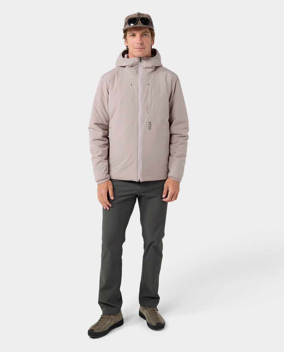 Stio Men's Fernos Insulated Hooded Jacket in Ashberry