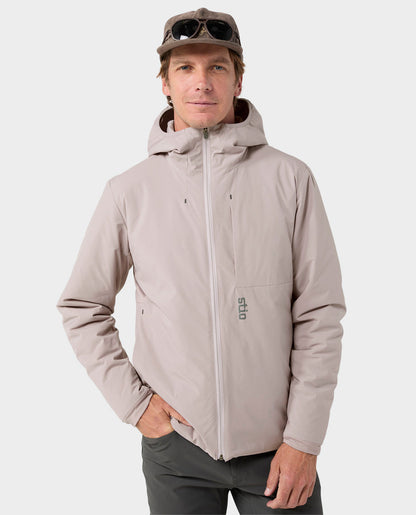 Stio Men's Fernos Insulated Hooded Jacket in Ashberry