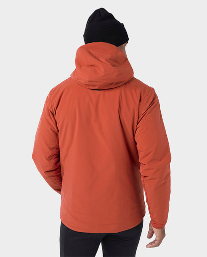 Stio Men's Fernos Insulated Hooded Jacket in Redrock