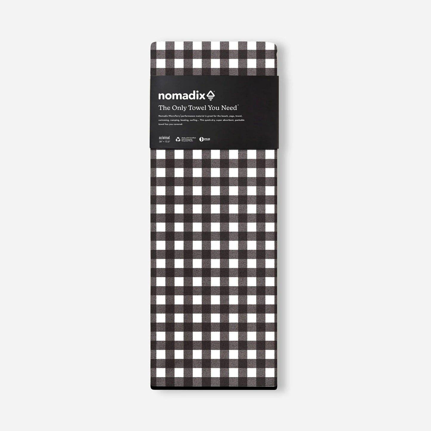 Original Towel: Gingham Black Nomadix