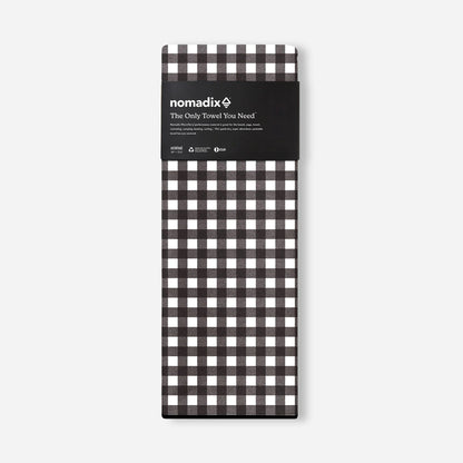 Original Towel: Gingham Black Nomadix