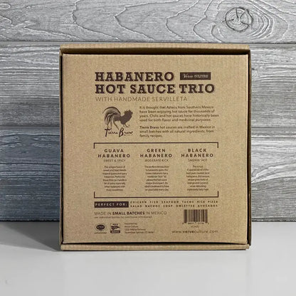 Habanero Hot Sauce Trio & Servilleta Gift Set - EarthHero Corporate Gifting and Custom Swag