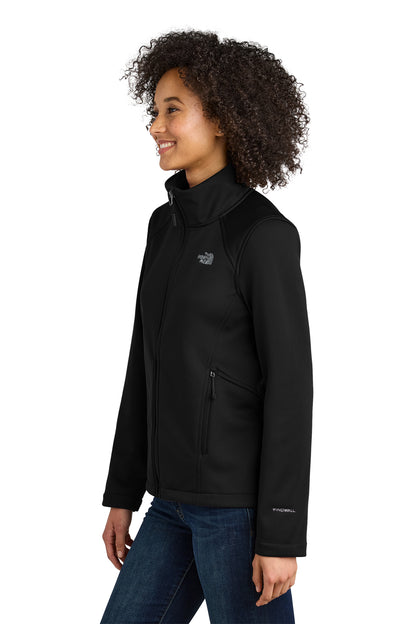Custom North Face® Women's Chest Logo Ridgewall Soft Shell Jacket