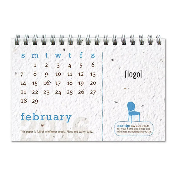 Custom Seed Paper Desk Calendar Bloomin
