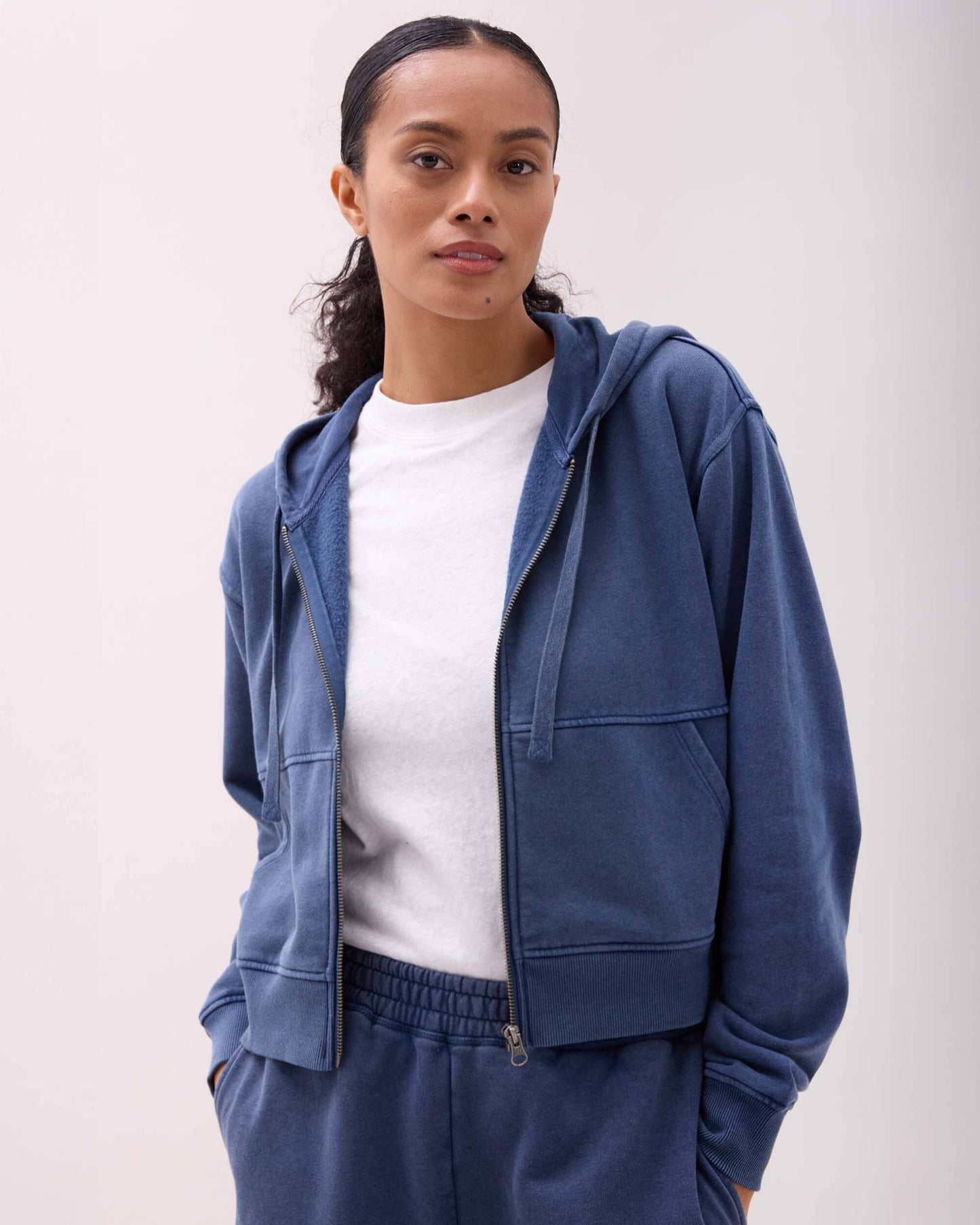Women's Recycled Fleece Zip Hoodie Richer Poorer