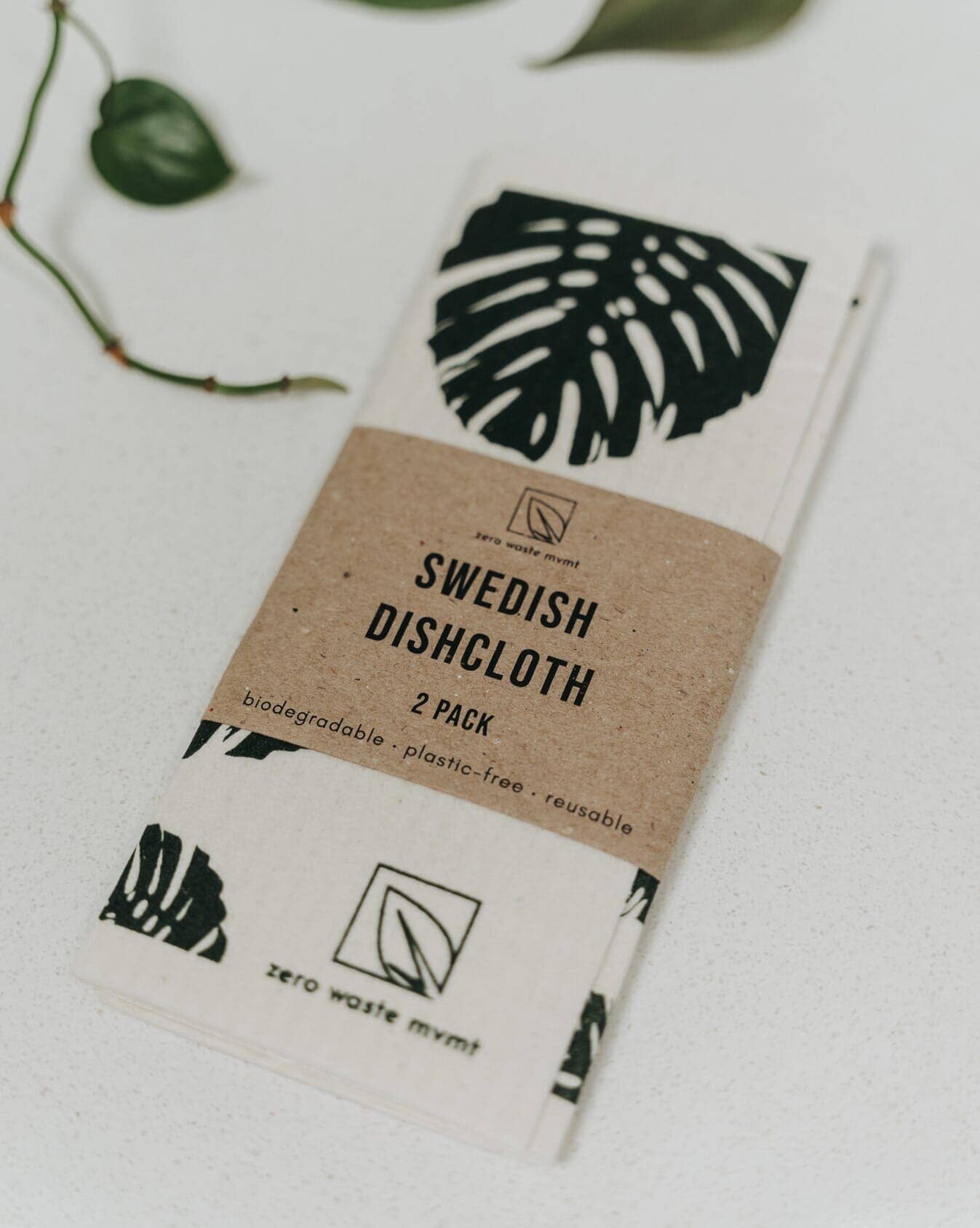 Swedish dishcloth in use
