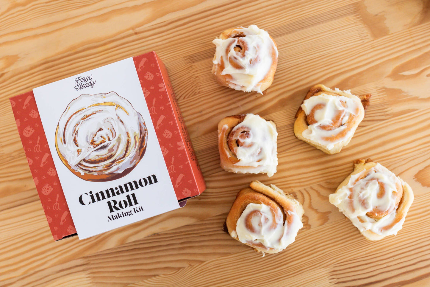 Cinnamon roll kit finished product