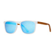 Matte Clear / Walnut Wood +Ice Blue Mirror Polarized Lens