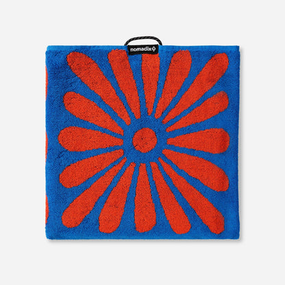 Organic Beach Towel: Big Flowers Stellar Orange Nomadix
