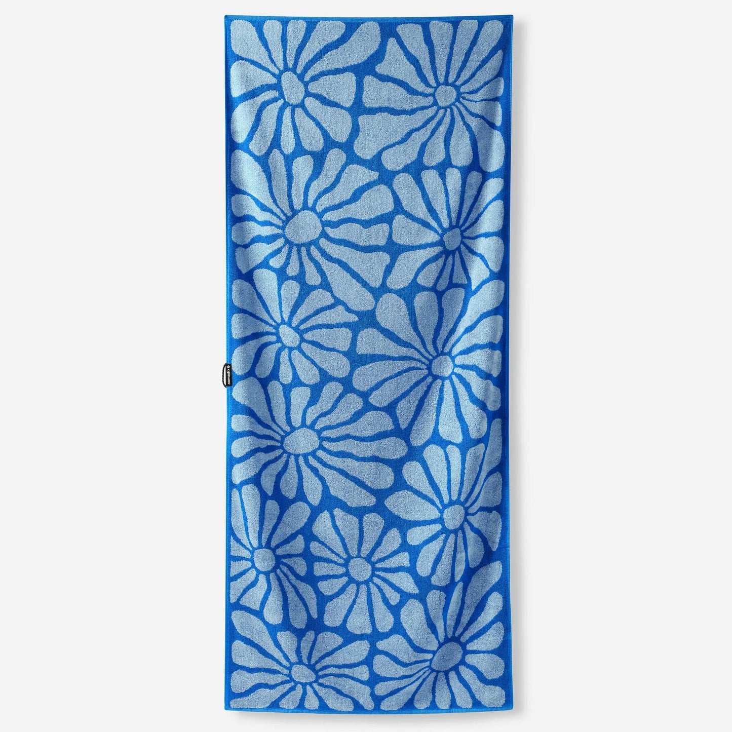 Organic Beach Towel: Lazy Daisy Stellar Coastal Blue Nomadix