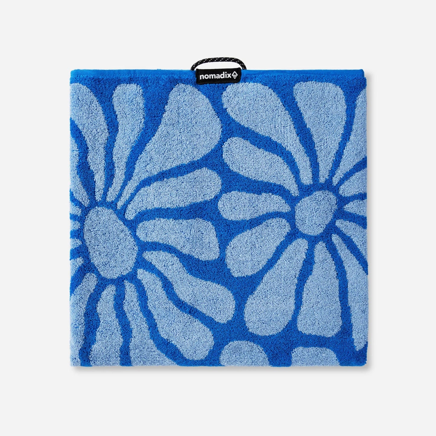 Organic Beach Towel: Lazy Daisy Stellar Coastal Blue Nomadix