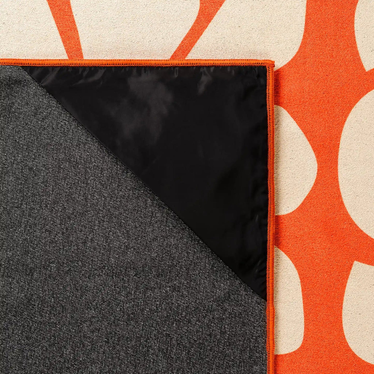 Blanket Towel: Big Flowers Expedition Orange Blanket Towel