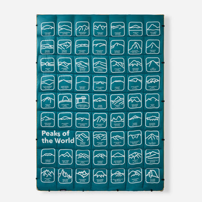 Graphene Puffer Blanket: Peaks of the World Teal Ocean Nomadix