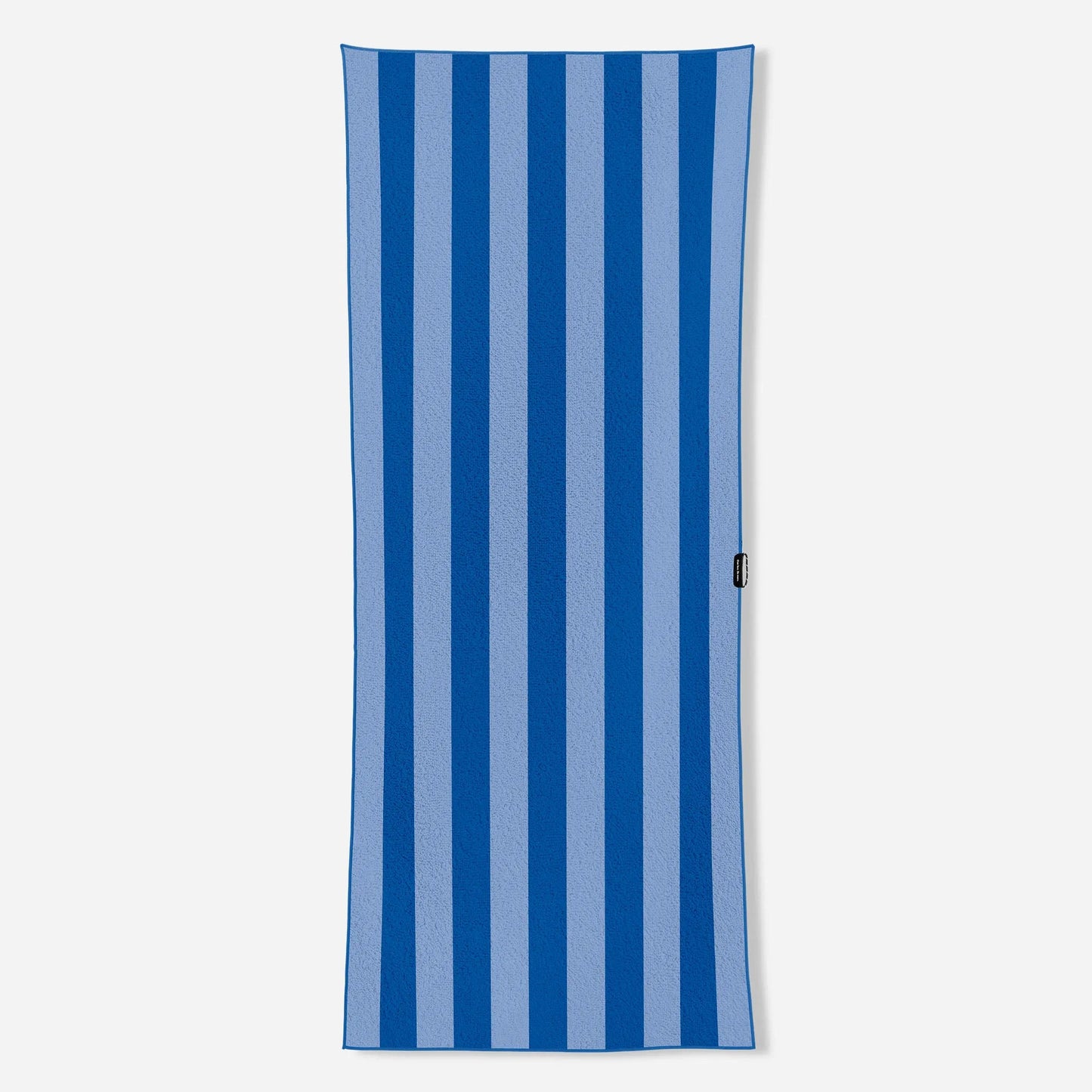 Organic Beach Towel: Cabana Stripe Coastal Blue Nomadix