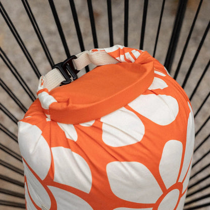Graphene Puffer Blanket: Big Flowers Expedition Orange Nomadix