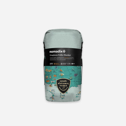 Graphene Puffer Blanket: National Parks and Monuments Map Nomadix