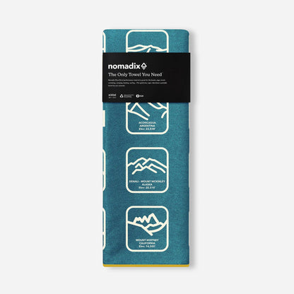 Original Towel: Peaks of the World Teal Ocean Nomadix