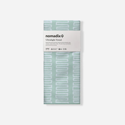 Ultralight Towel: Switchback Seafoam Green Nomadix