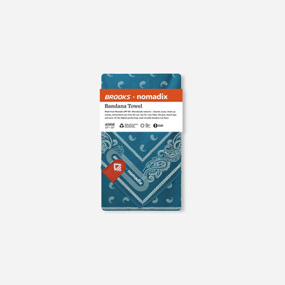 Bandana Towel: Paisley Teal Ocean (Nomadix x Brooks) Nomadix