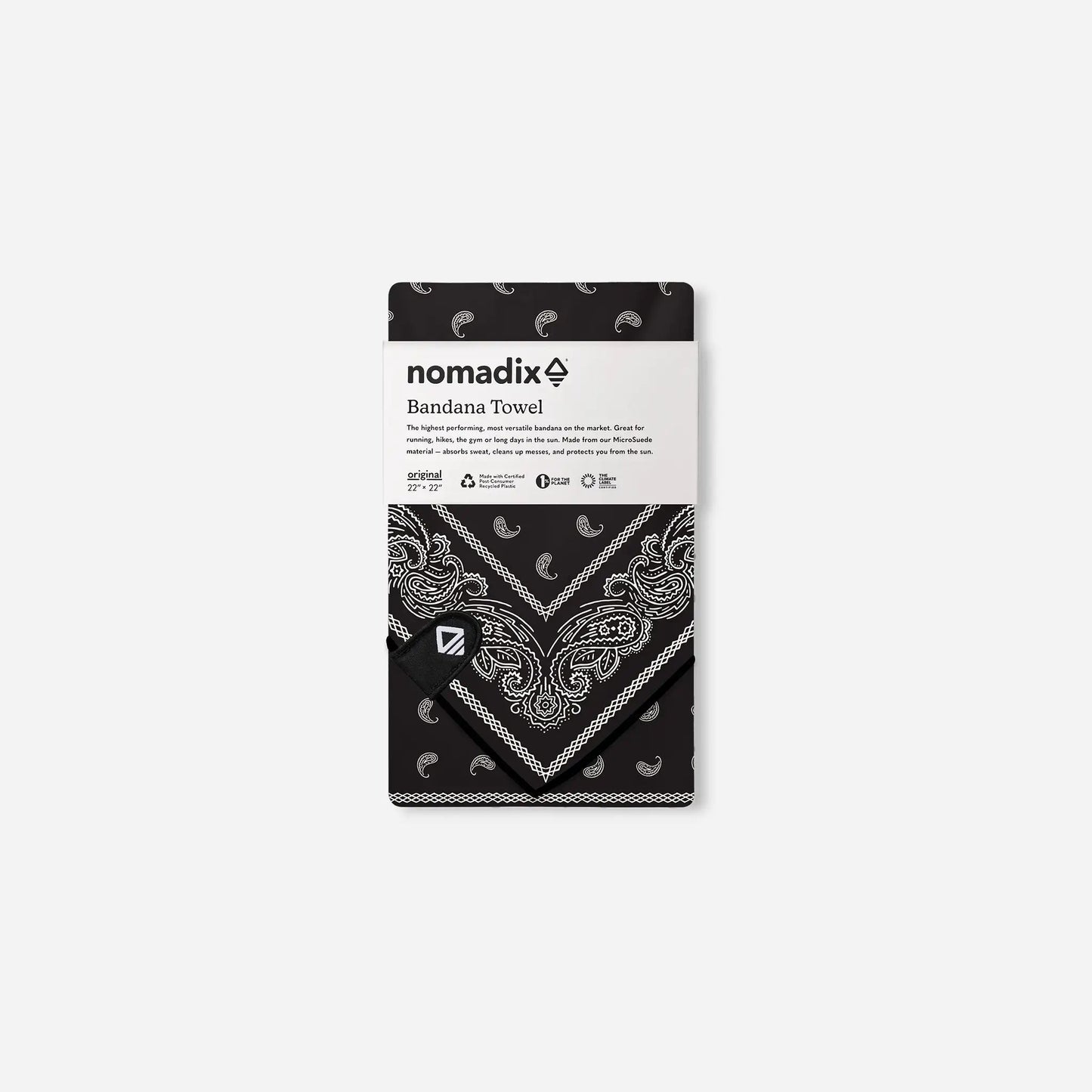 Bandana Towel: Paisley Black Nomadix