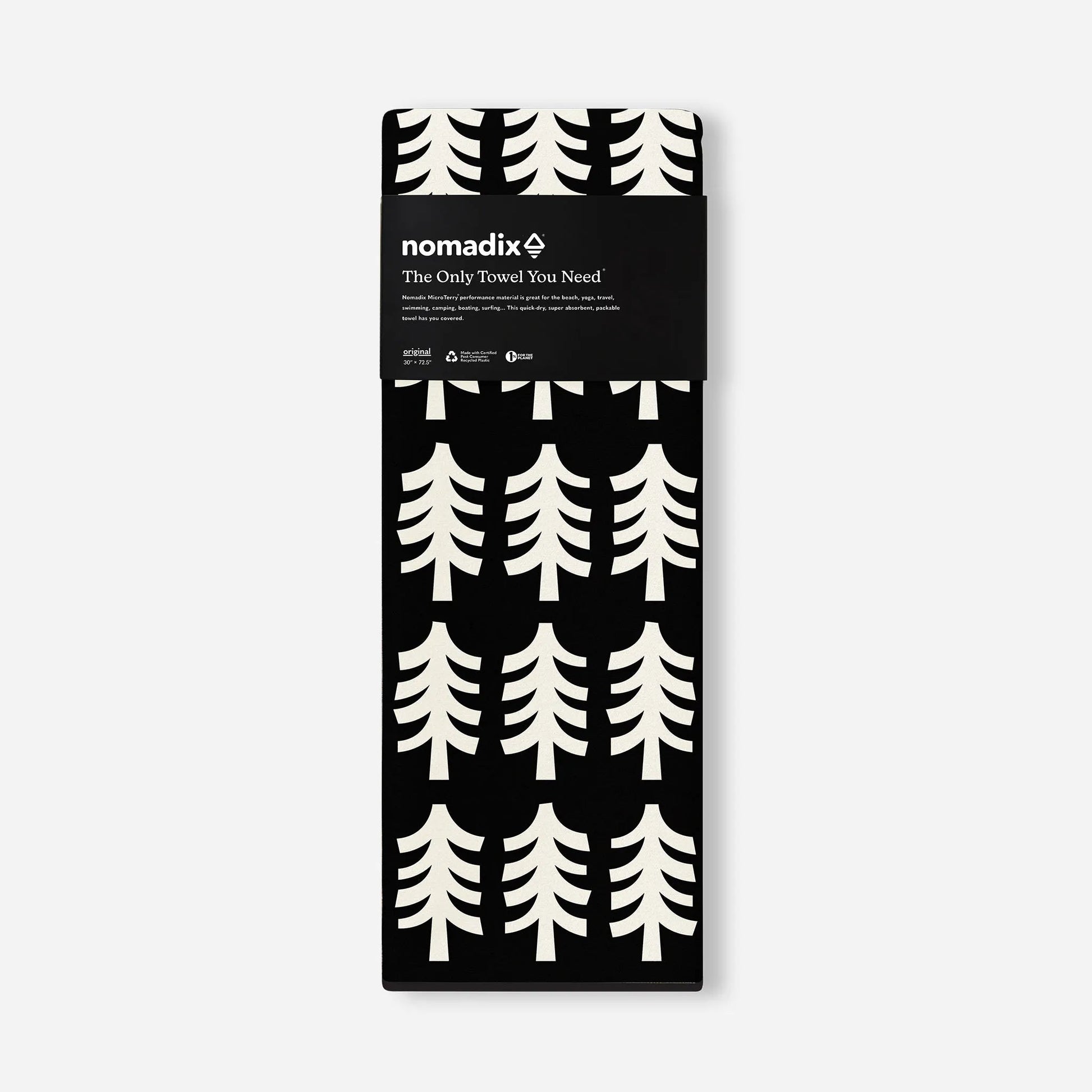 Original Towel: Fresh Pines Black and Tan Nomadix